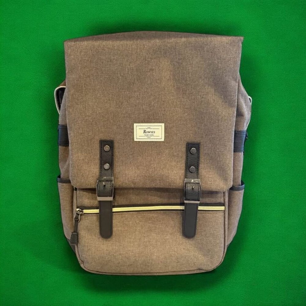 Ronyes Brown Unisex Laptop Backpack‎ for Work/School-Excellent Condition!